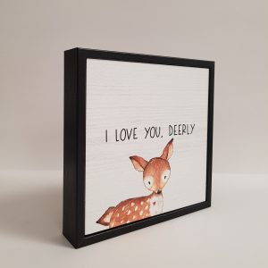 Block Sign - I Love You Deerly