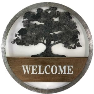 Round Tree Welcome Sign