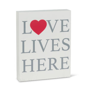 Love Lives Here Block Sign