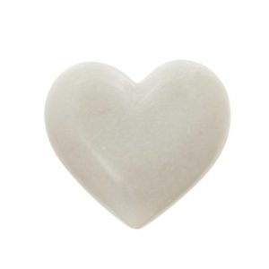 Marble Heart White - Large
