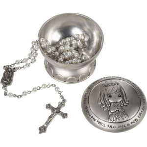 Precious Moments - Girl Communion Box with Rosary
